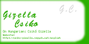gizella csiko business card