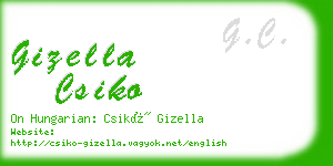 gizella csiko business card